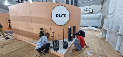 K-LiTE Industries exhibition booth at PRAKASH 2024