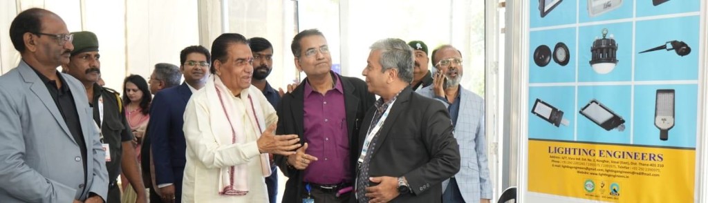 Dignitaries touring PRAKASH 2024 exhibition stalls
