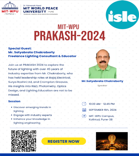 Emerging Trends in Lighting, MIT-WPU, 6 Sep 2024